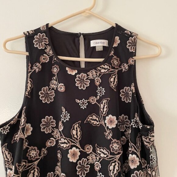 Calvin Klein Dress with Embroidery - Size 12 - Picture 3 of 6